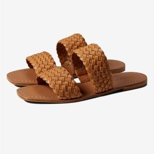 NIB Loeffler Randall basketweave sandals in Honey size 9B